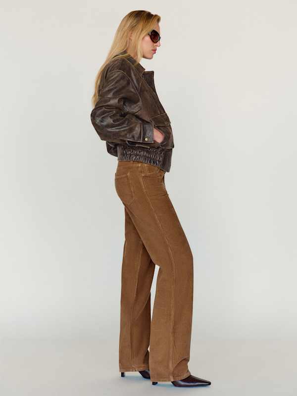 Val 90s Mid Rise Straight Jeans - Kodiak Corduroy