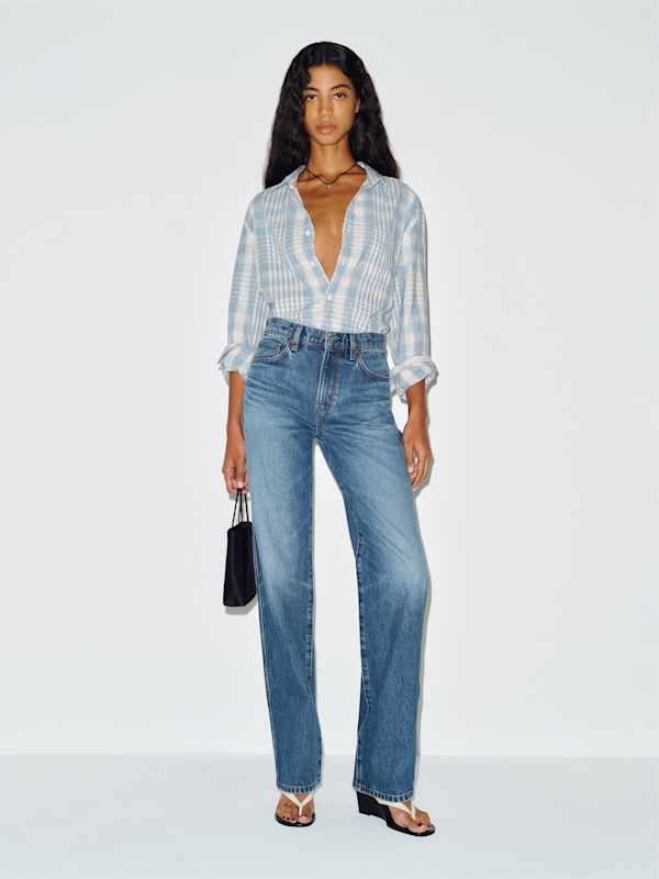Val 90s Mid Rise Straight Jeans - Salerno
