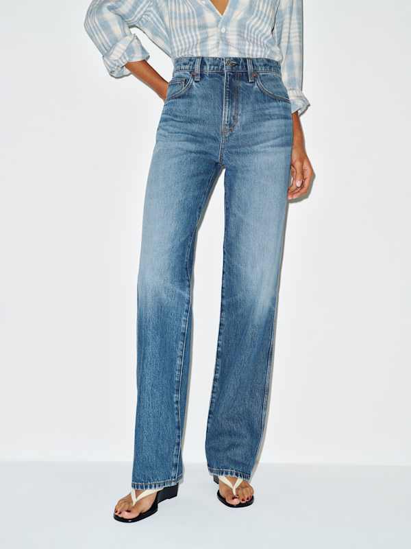 Val 90s Mid Rise Straight Jeans - Salerno