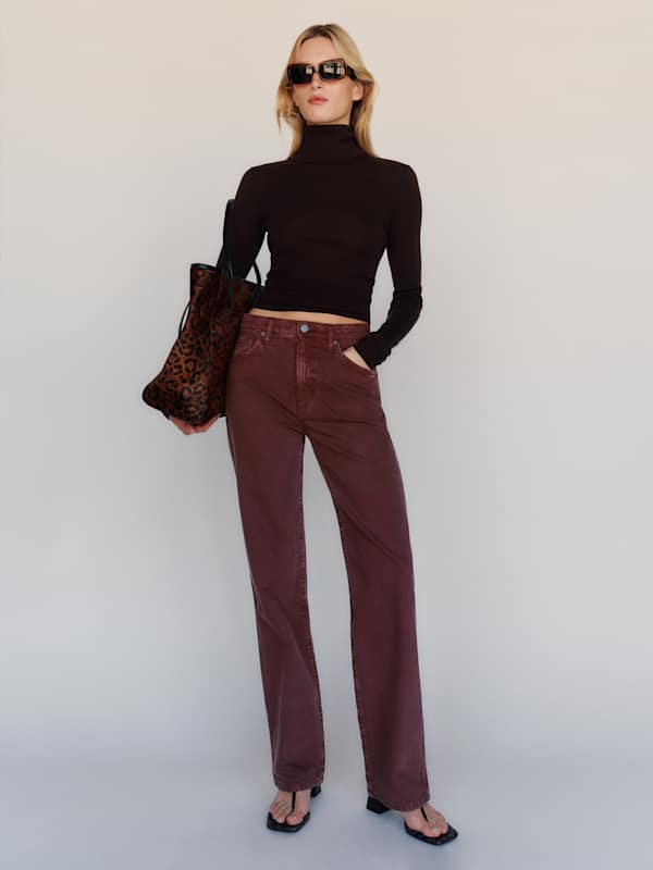 Val 90s Mid Rise Straight Jeans - Urchin
