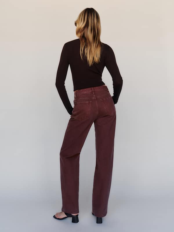 Val 90s Mid Rise Straight Jeans - Urchin