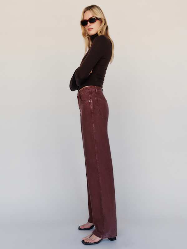 Val 90s Mid Rise Straight Jeans - Urchin