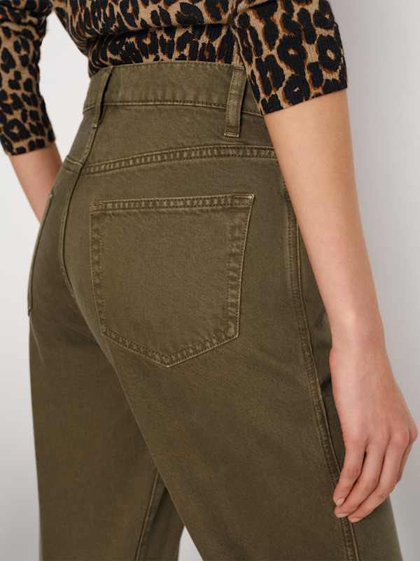 Val 90s Mid Rise Straight Jeans - Vintage Dark Olive