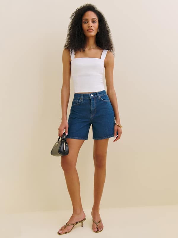 Raye Mid Rise 6&rdquo; Jean Shorts - Cleary