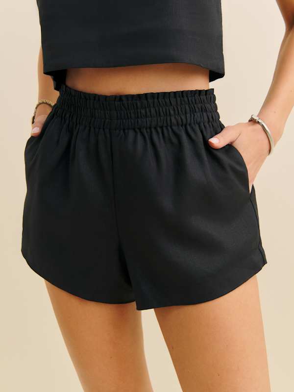 Mila Linen Short - Black