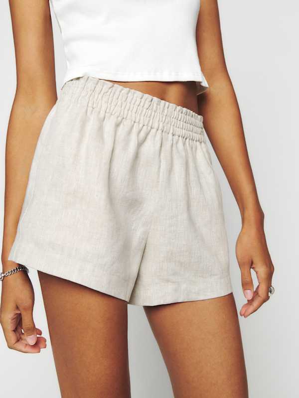 Mila Linen Short - Oatmeal