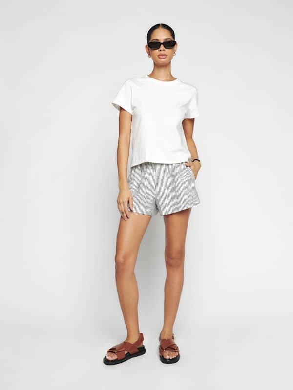 Mila Linen Short - Vineyard