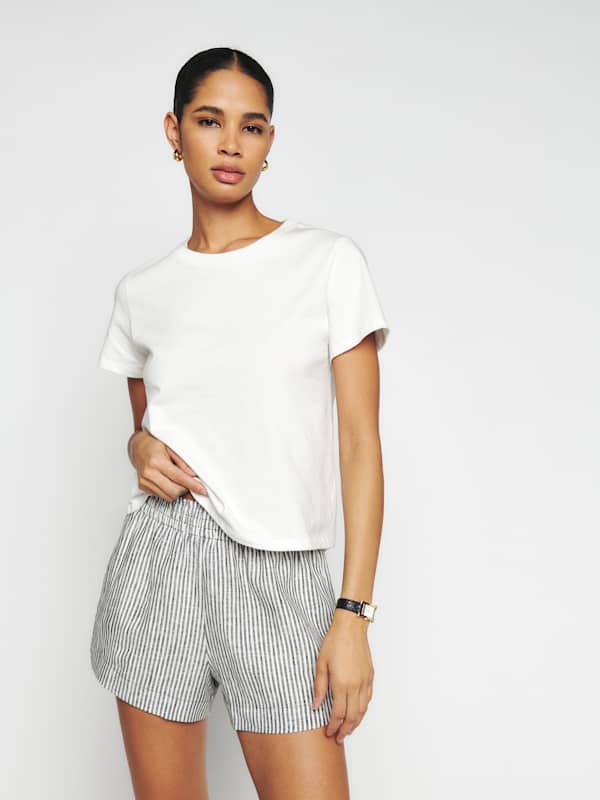 Mila Linen Short - Vineyard