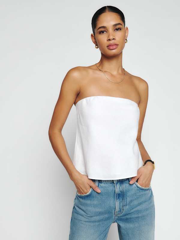 Spritz Linen Top - White