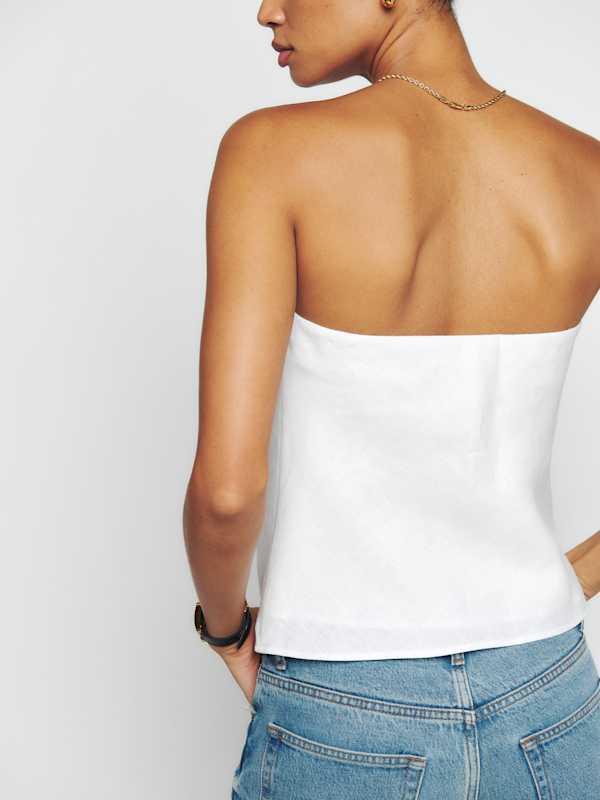 Spritz Linen Top - White