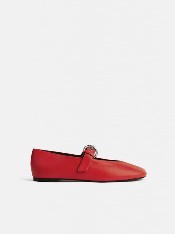 Bethany Ballet Flat - Poppy Leather