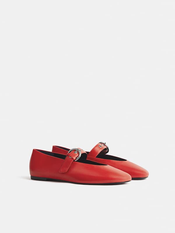 Bethany Ballet Flat - Poppy Leather