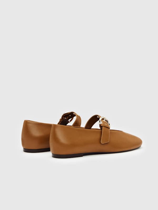 Bethany Ballet Flat - Toffee Leather