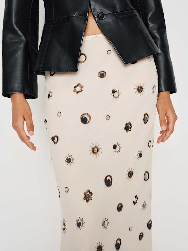 Layla Skirt - Almond Embellished