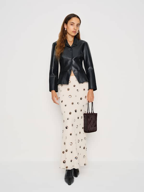 Layla Skirt - Almond Embellished