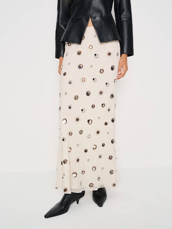 Layla Skirt - Almond Embellished
