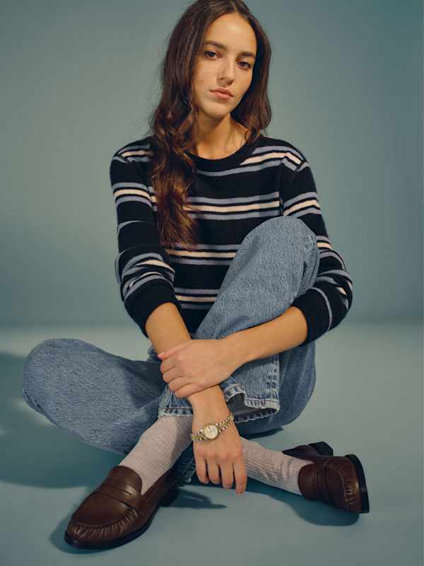 Ani Ruched Loafer - Espresso Leather