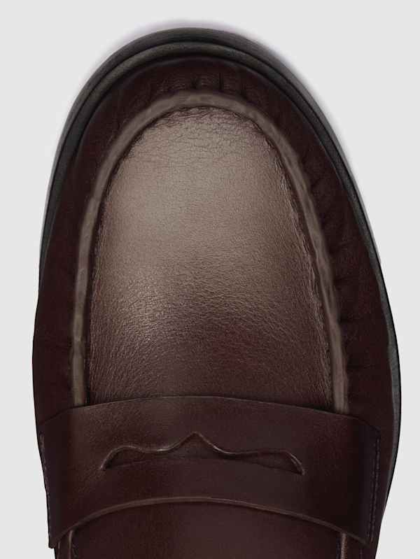Ani Ruched Loafer - Espresso Leather