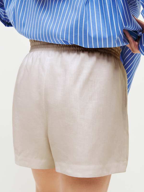 Mila Linen Short Es - Oatmeal