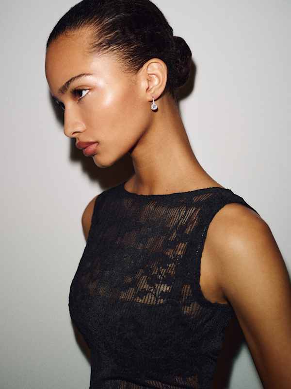 Dusk Knit Top - Black Lace