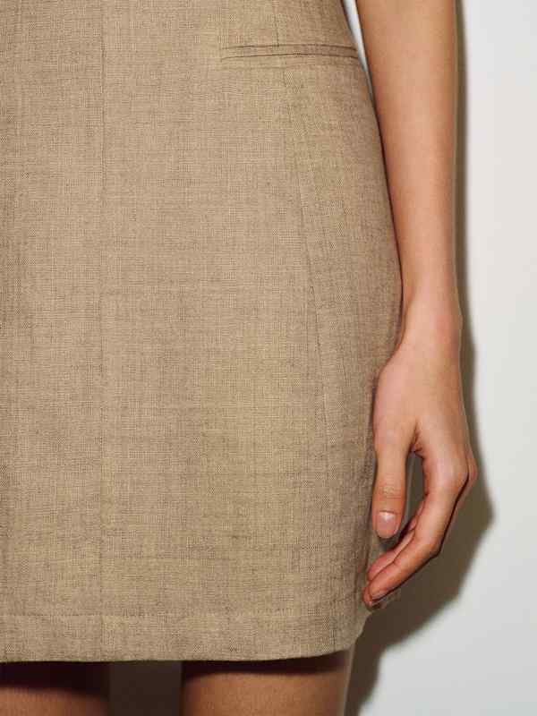 Citron Linen Dress - Dark Oatmeal