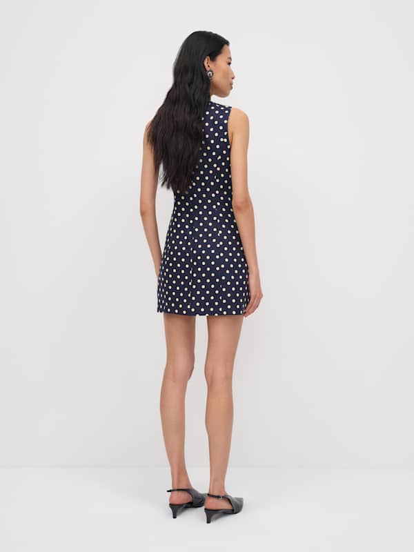 Citron Linen Dress - Orion Dot