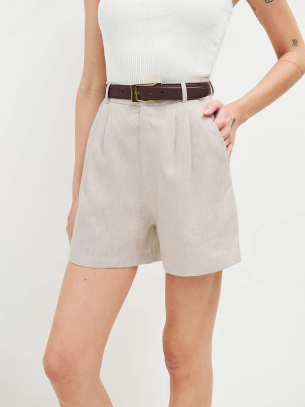 Mason Linen Short - Oatmeal