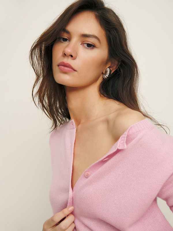 Clara Cashmere Crew Cardigan - Babygirl