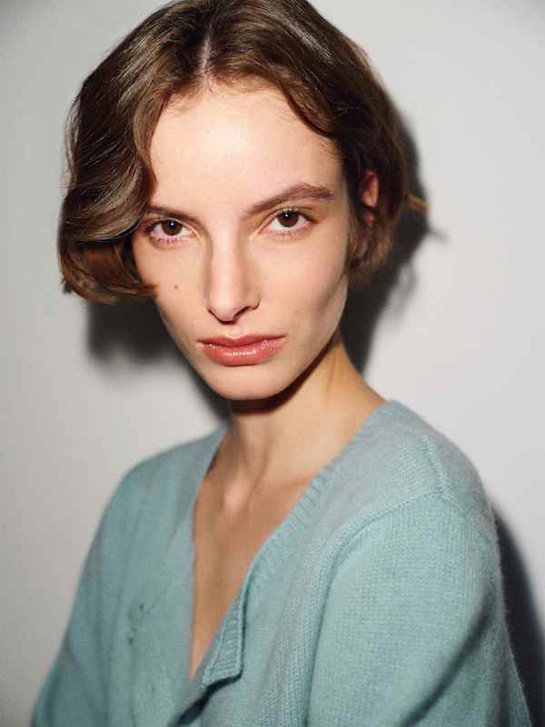 Clara Cashmere Crew Cardigan - Turquoise