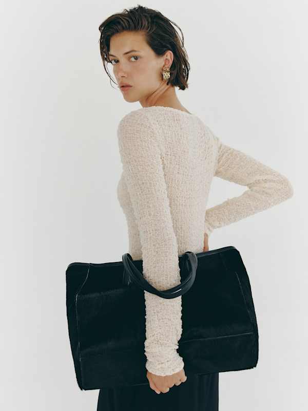 Wiley Knit Top - Ivory Crinkle