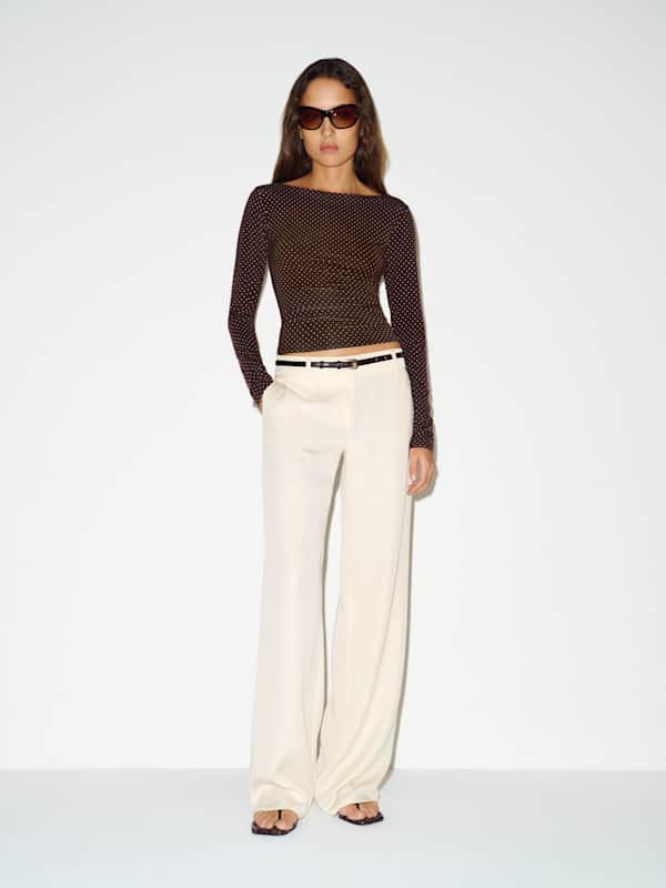 Wiley Knit Top - Pin Dot