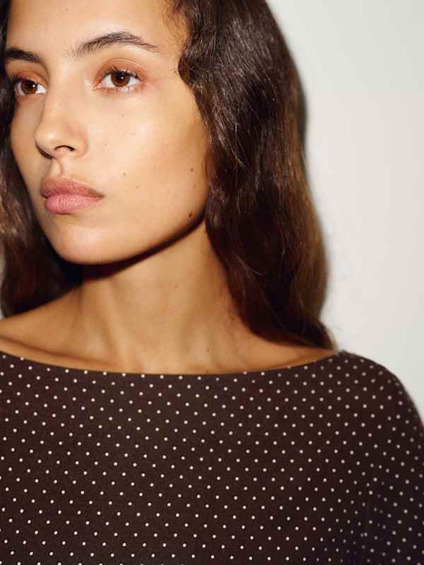 Wiley Knit Top - Pin Dot