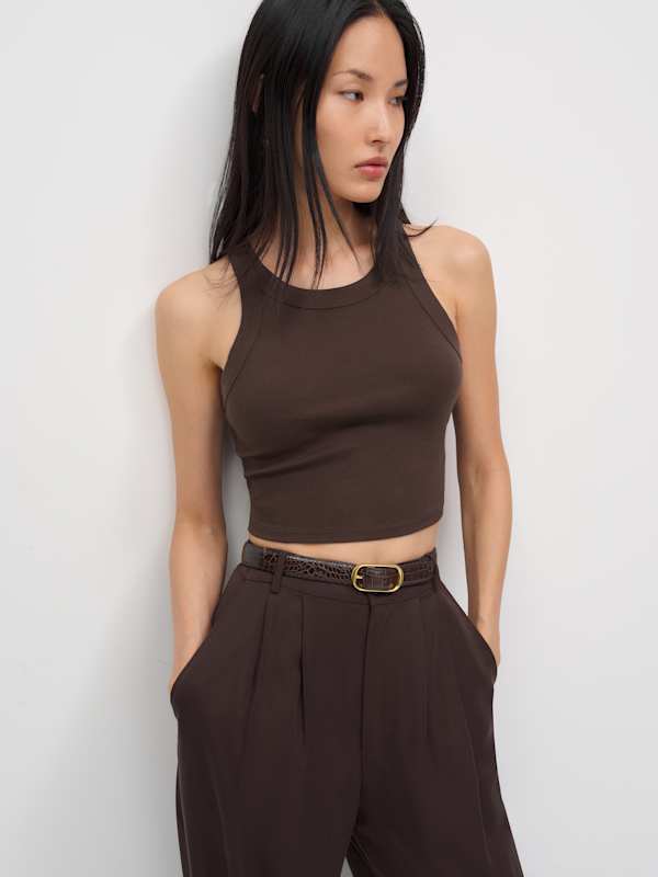 Tasha Cropped Tank - Mole