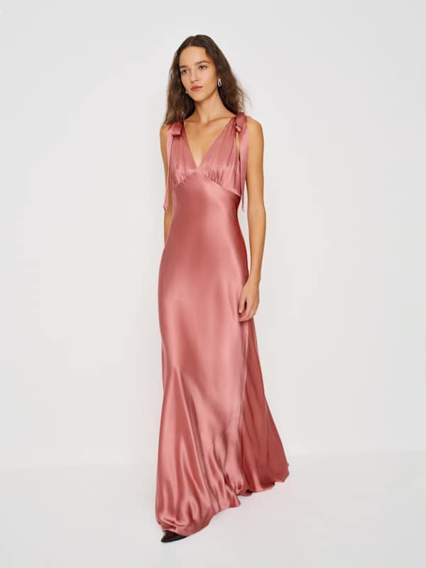 Robe en soie Pernille - Rose s&eacute;ch&eacute;e