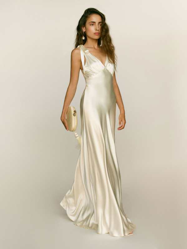 Pernille Silk Dress - Ivory Bridal Silk