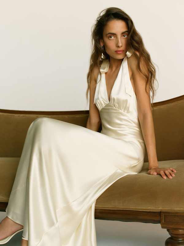 Pernille Silk Dress - Ivory Bridal Silk