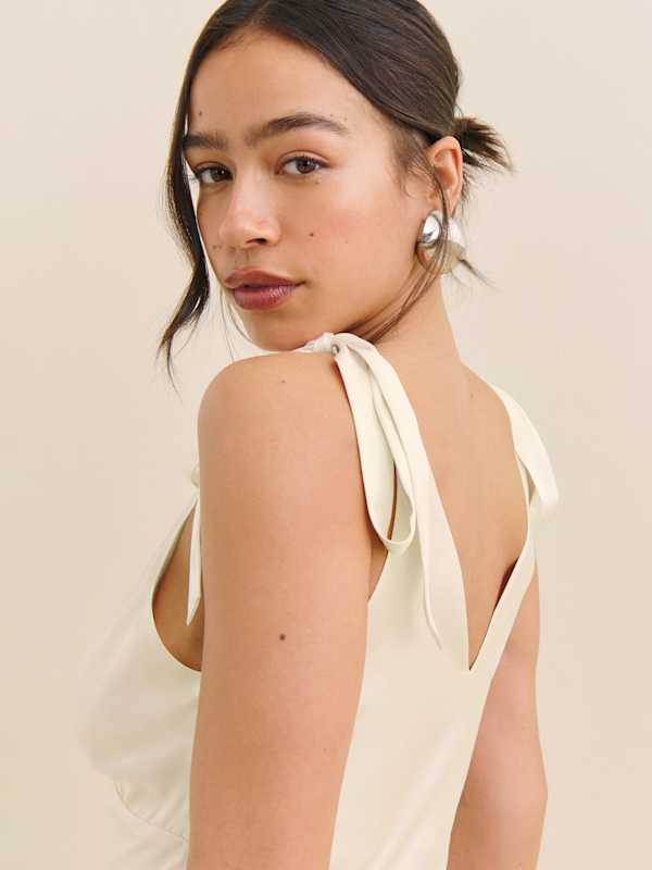 Pernille Silk Dress - Ivory Bridal Silk