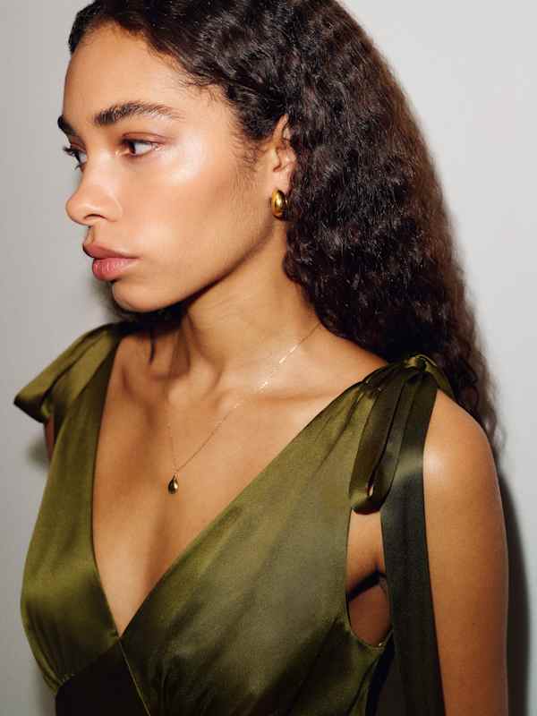 Robe en soie Pernille - Jardin de mousse