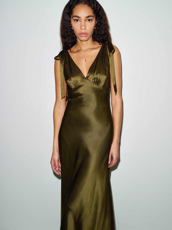 Robe en soie Pernille - Jardin de mousse