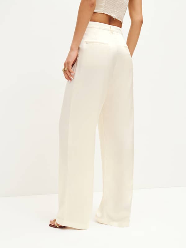 Mason Satin Pant - Fior Di Latte