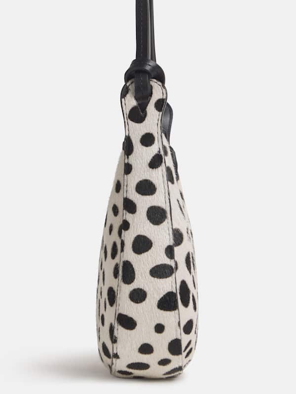 Mini Rosetta Shoulder Bag - Dalmatian Haircalf
