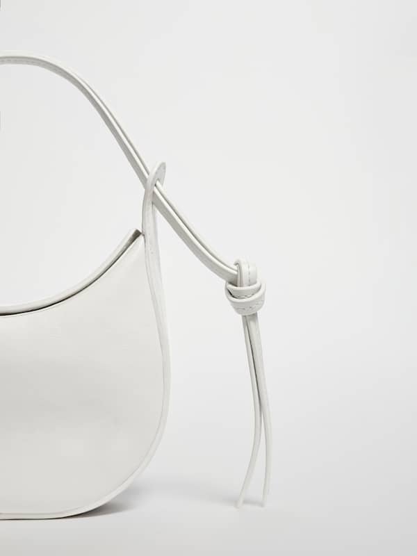 Mini Rosetta Shoulder Bag - White Leather