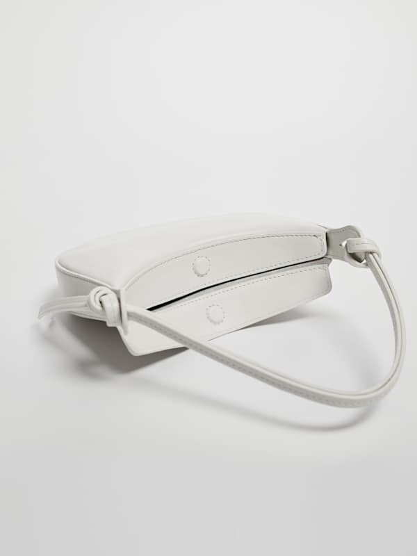 Mini Rosetta Shoulder Bag - White Leather