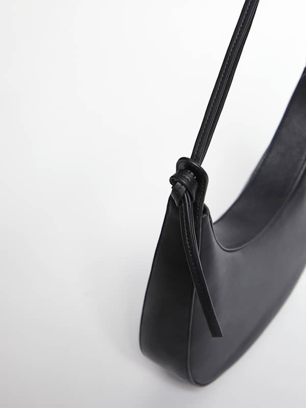 Medium Rosetta Shoulder Bag - Black Leather