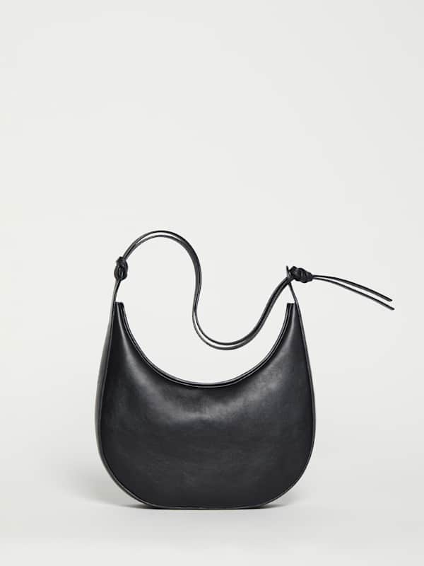 Medium Rosetta Shoulder Bag - Black Leather