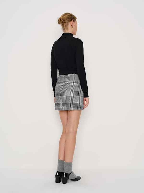 Veranda Skirt - Black And White Check