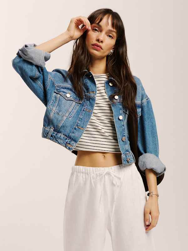 Jori Cropped Denim Jacket - Lugano