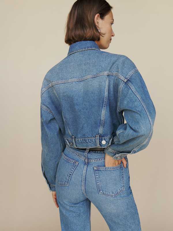 Jori Cropped Denim Jacket - Lugano