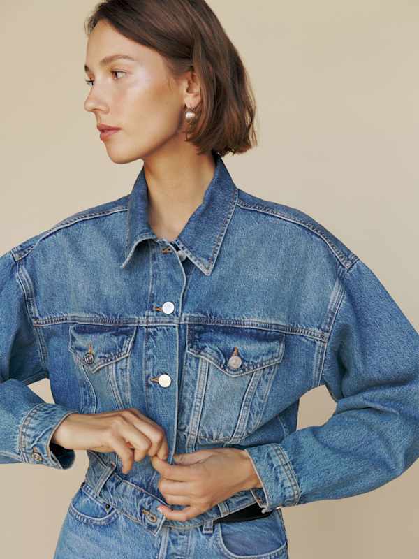 Jori Cropped Denim Jacket - Lugano