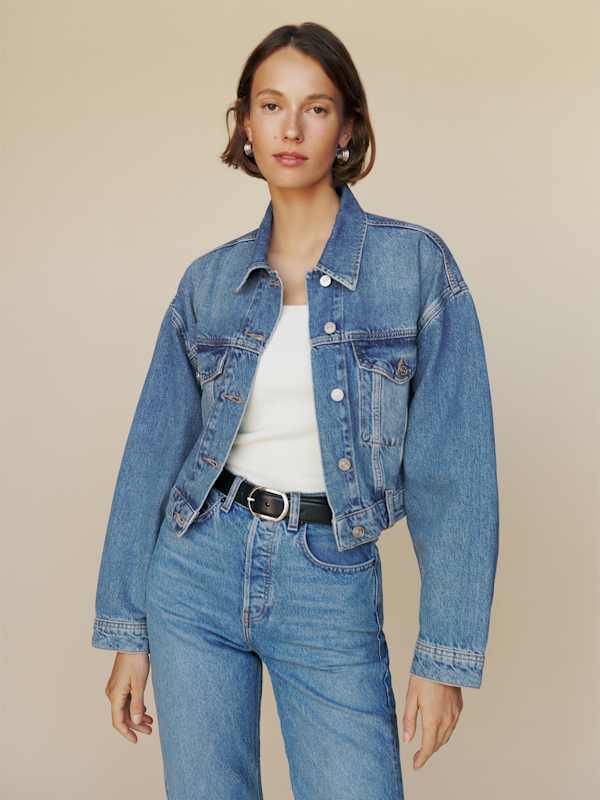 Jori Cropped Denim Jacket - Lugano